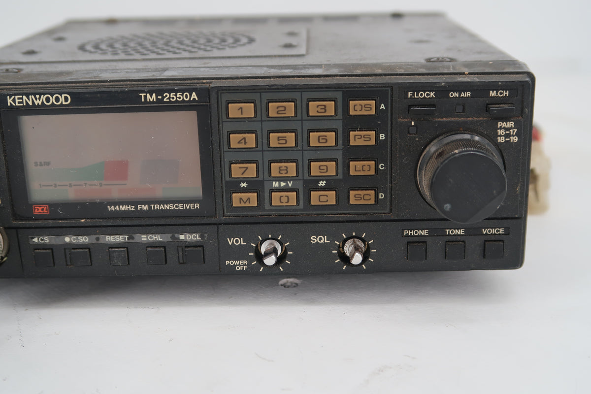 U20172 AS-IS Kenwood TM-2550A VHF Mobile Transceiver - Non-Working Unit