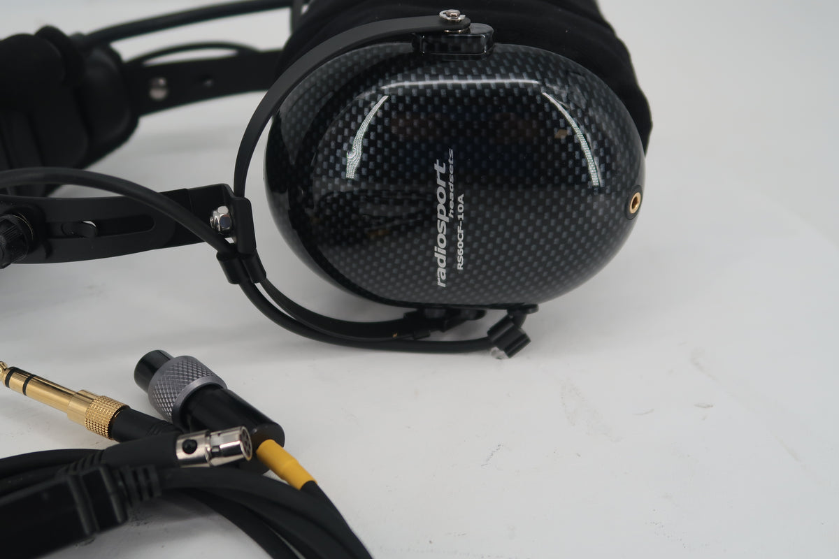 U20177 Used RadioSport RS60CF-10A Stereo/Dual-Watch Headset - Carbon Fiber Finish