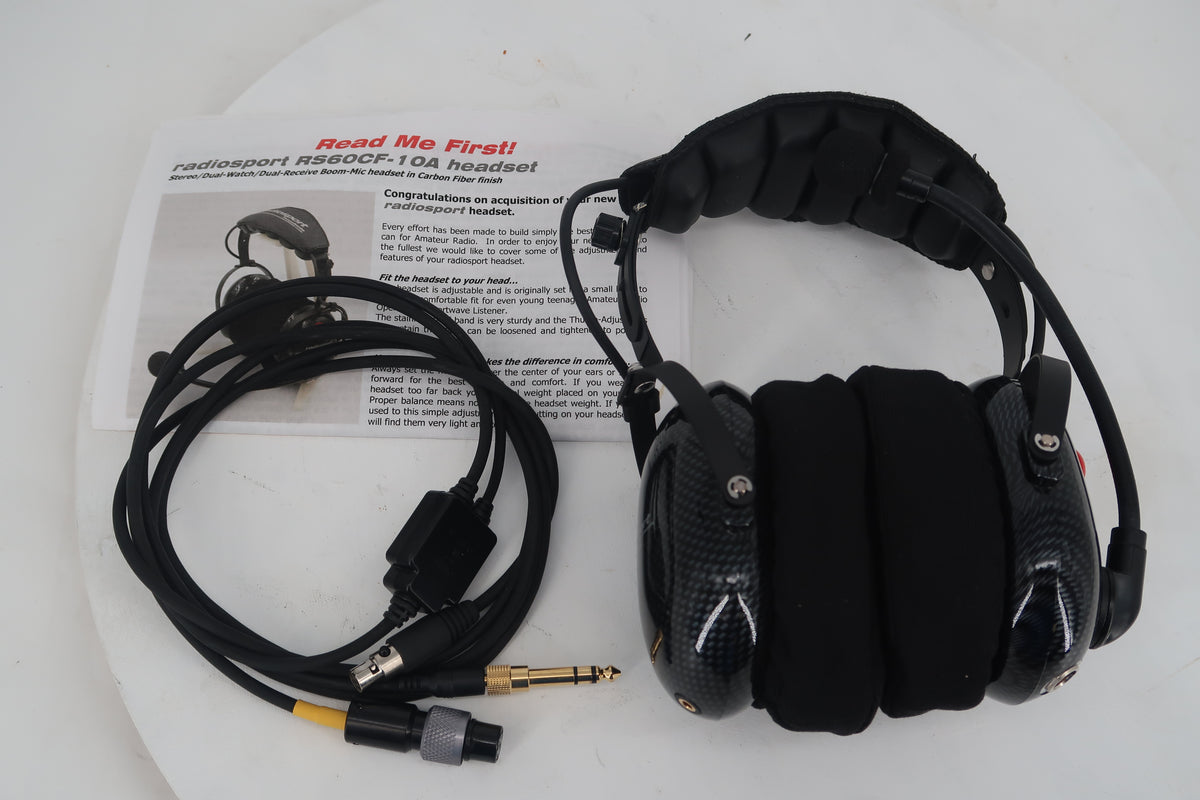 U20177 Used RadioSport RS60CF-10A Stereo/Dual-Watch Headset - Carbon Fiber Finish