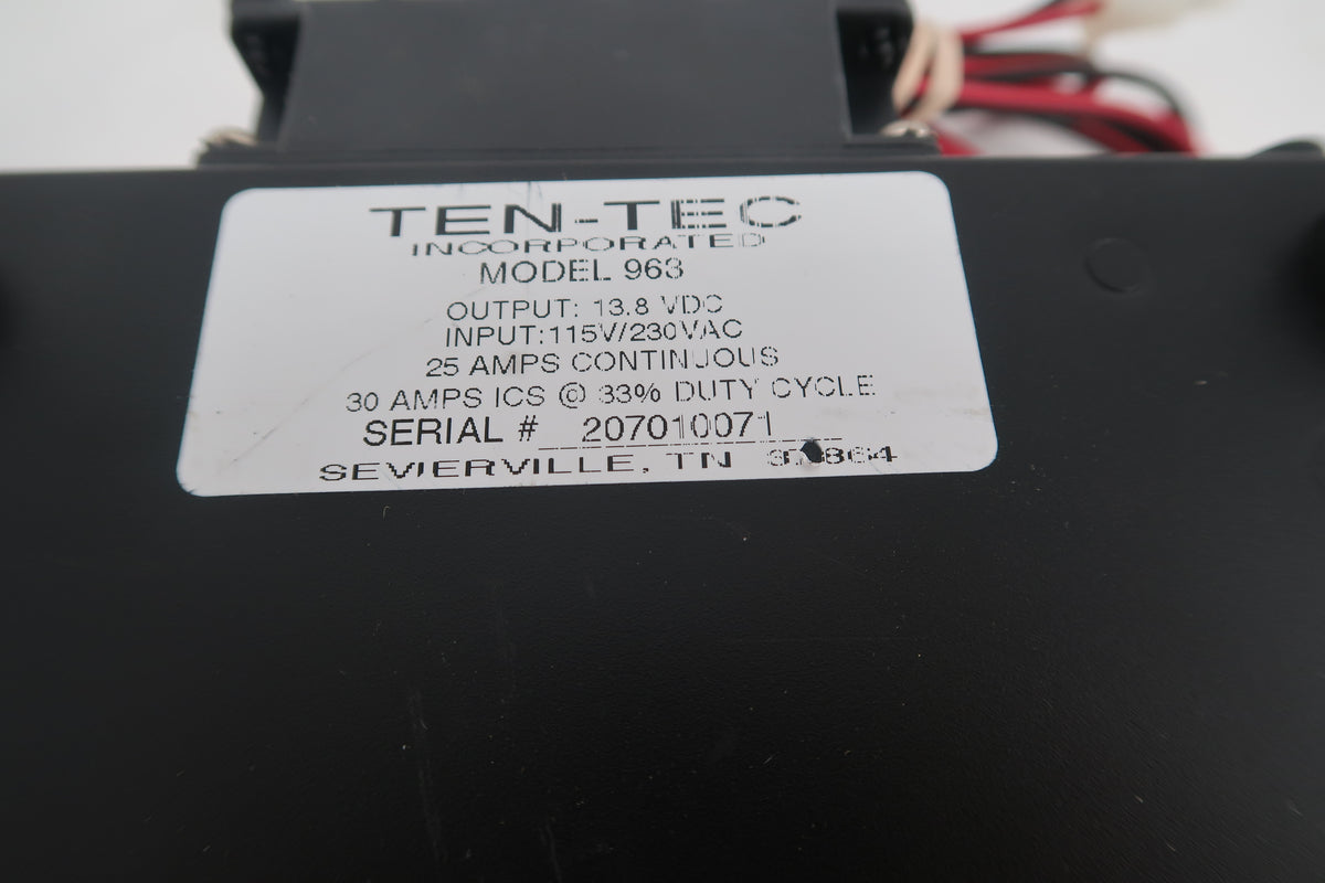 U20178 Used Ten-Tec Model 963 13.8VDC Switching Power Supply