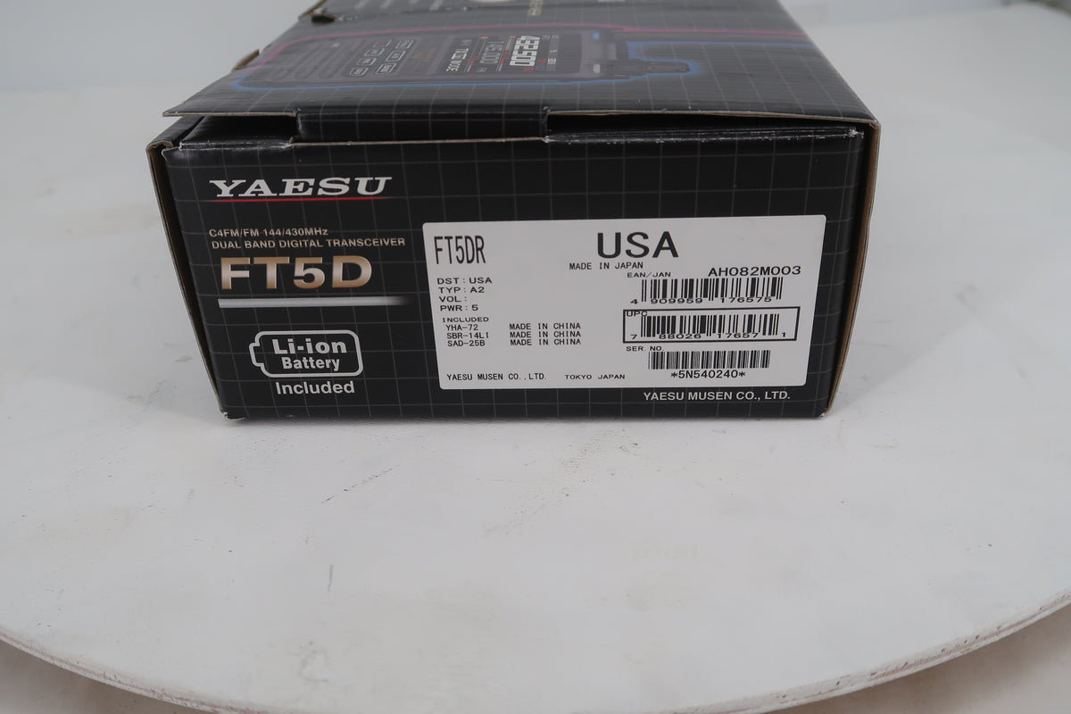 U20187 Used Yaesu FT5DR C4FM/FM 144/430MHz Dual Band Digital Handheld Transceiver