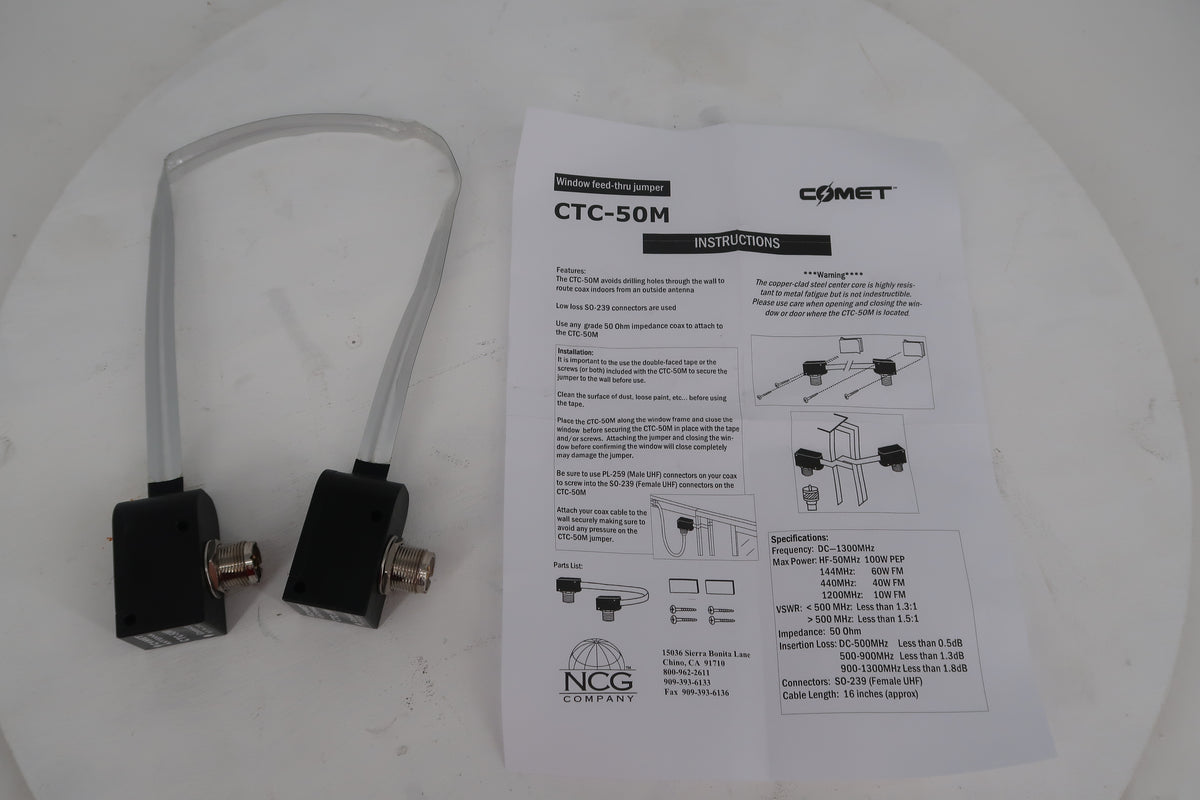 U20193 Used Comet Window Feed-Thru Jumper CTC-50M