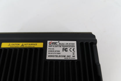 U20194 Used Verotelecom Solutions VGC VR-N7500 50W App-Controlled Dual Band Mobile Radio
