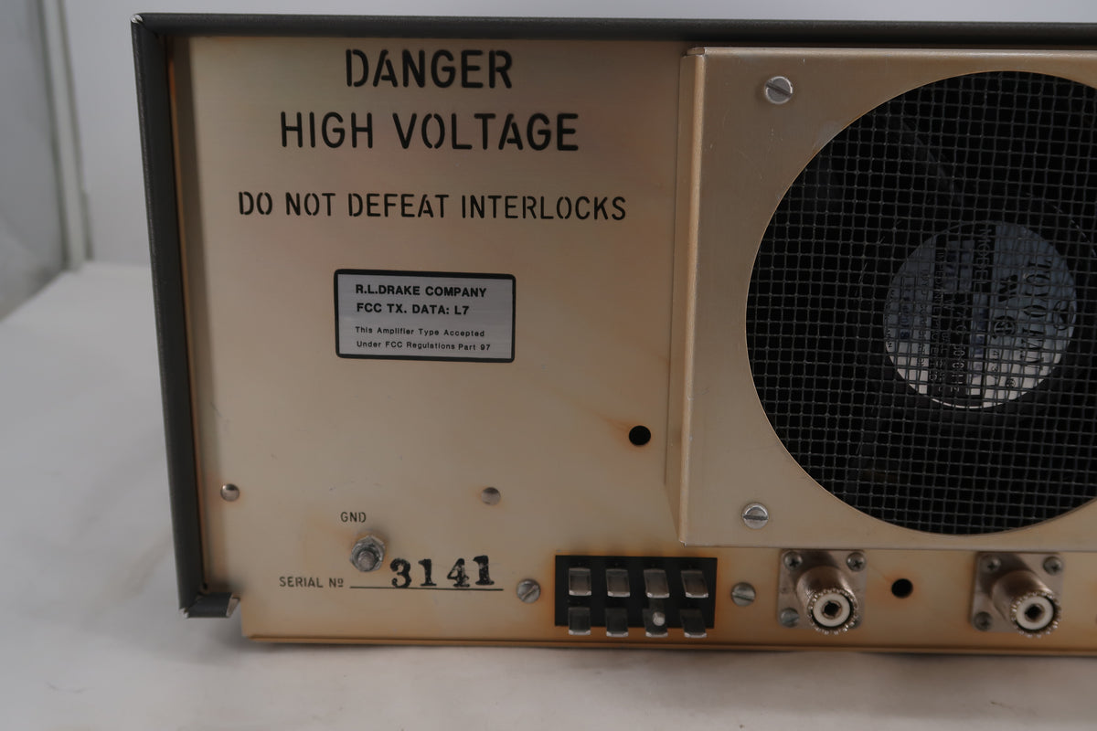 U20198 Used Drake L7 HF Linear Amplifier w/ Upgraded Harbach Power Supply Mods Discount for Local Pickup