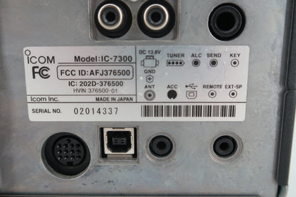 U20201 Used Icom IC-7300 HF/50MHz Transceiver w/Carry Handles