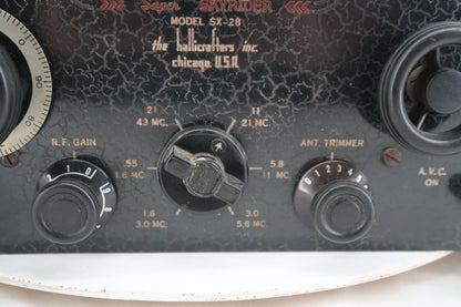 U20202 AS-IS Hallicrafters Super SkyRider Model SX-28 Receiver