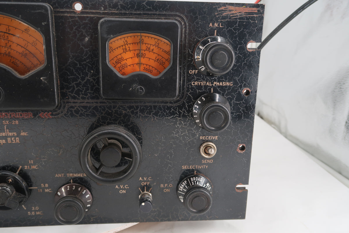 U20202 AS-IS Hallicrafters Super SkyRider Model SX-28 Receiver