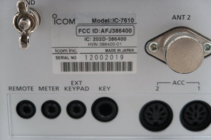 U20207 Used Icom IC-7610 HF/50MHz All-Mode Transceiver