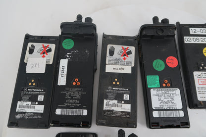 U20209 AS-IS Motorola MTS 2000 Flashport Handie-Talkie FM Radio Lot of 9 Model-H01UCH6PW1BN