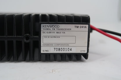 U20210 AS-IS Kenwood TM-241A 144MHz FM Transceiver - No Display
