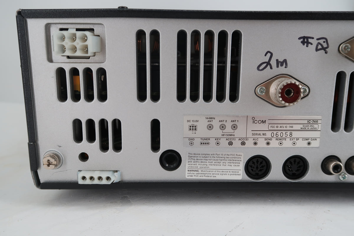 U20221 Used Icom IC-746 HF/VHF All Mode Transceiver Loaded with FIlters