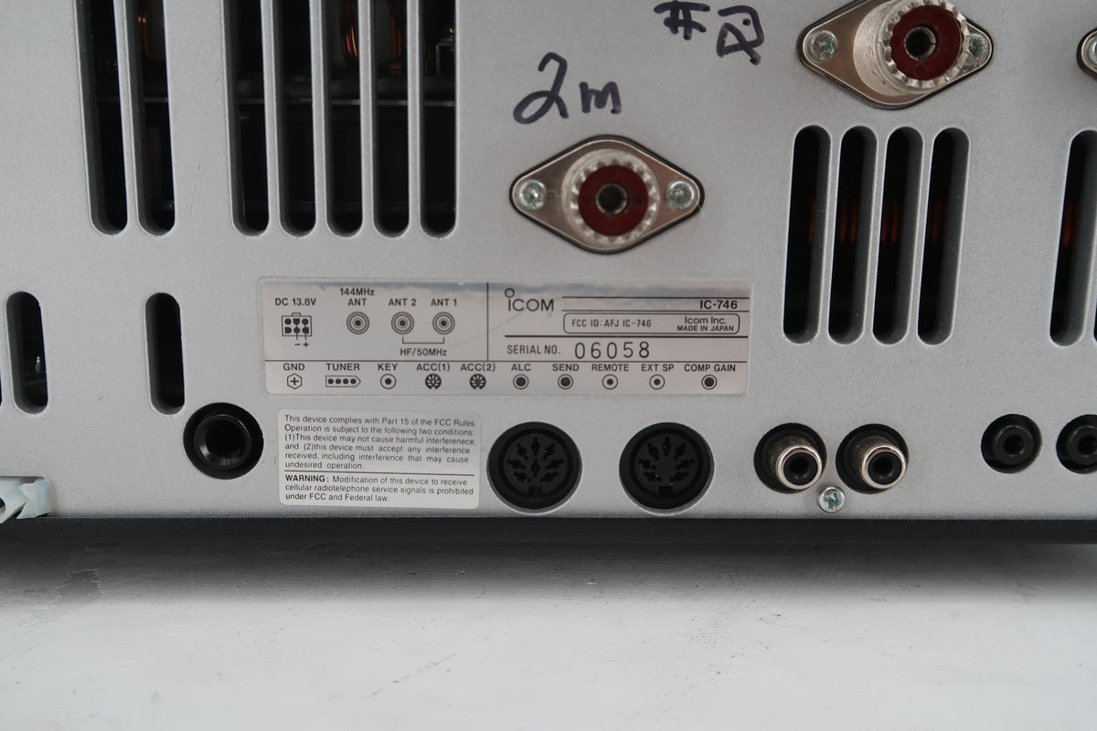U20221 Used Icom IC-746 HF/VHF All Mode Transceiver Loaded with FIlters