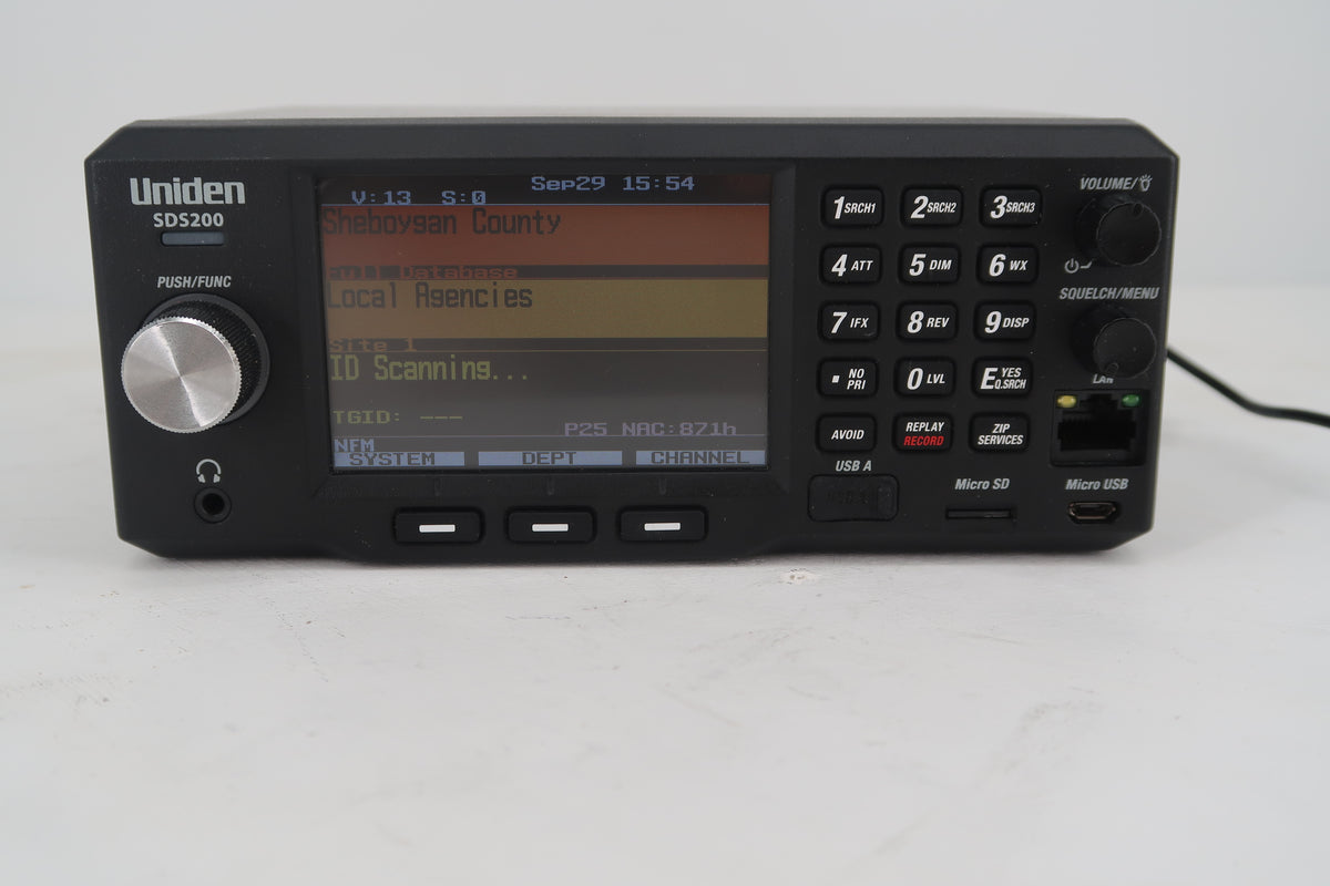 U20225 Used Uniden SDS 200 True I/Q Base/Mobile Scanner