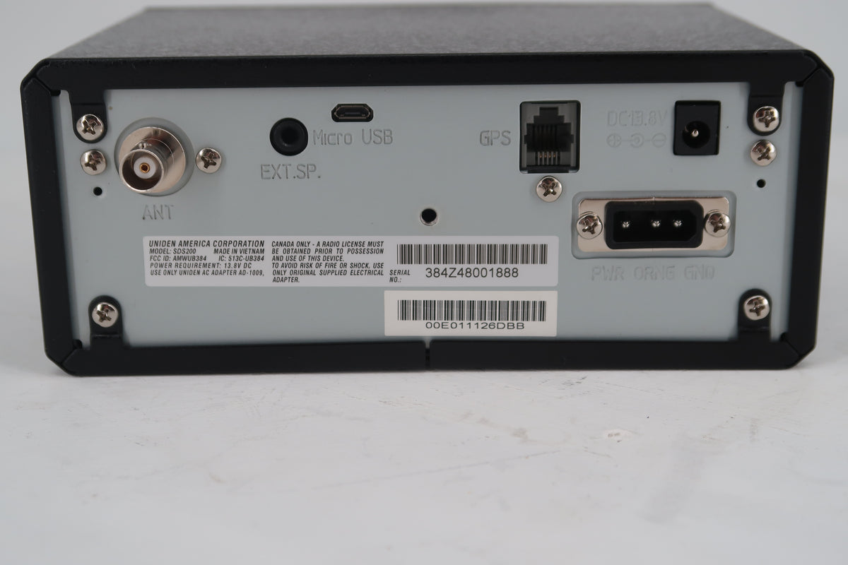 U20225 Used Uniden SDS 200 True I/Q Base/Mobile Scanner