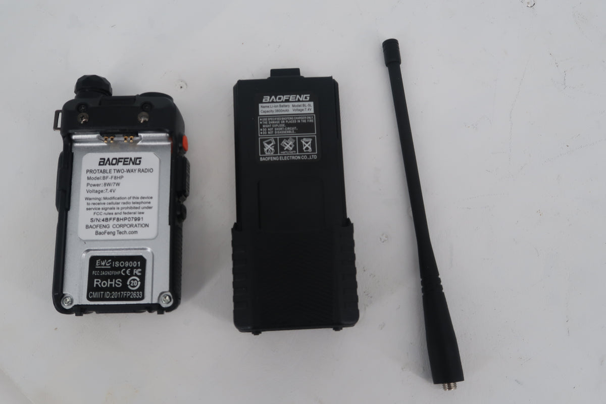 U20238 Used Baofeng BF-F8HP VHF/UHF 8W Handheld Radio