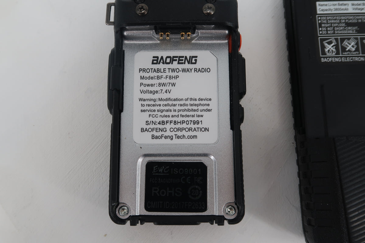 U20238 Used Baofeng BF-F8HP VHF/UHF 8W Handheld Radio