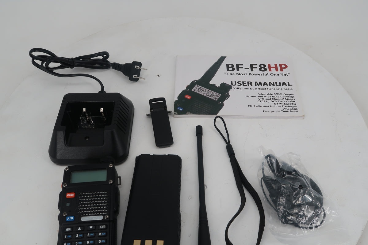 U20238 Used Baofeng BF-F8HP VHF/UHF 8W Handheld Radio