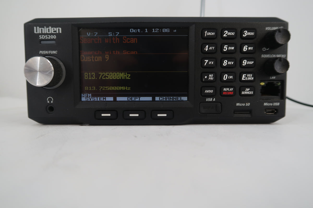 U20244 Used Uniden SDS 200 True I/Q Base/Mobile Scanner with Upgrades