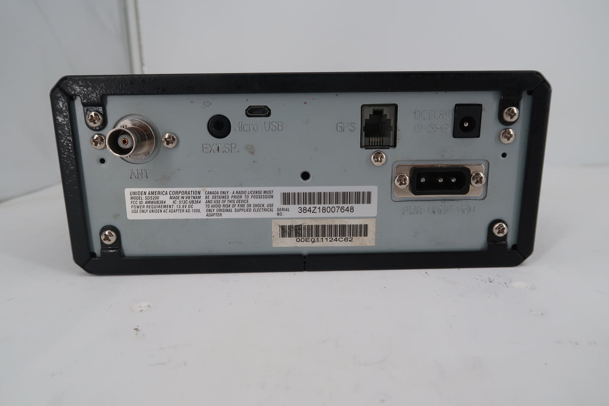 U20244 Used Uniden SDS 200 True I/Q Base/Mobile Scanner with Upgrades
