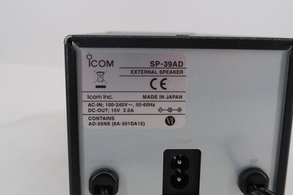 U20266 Used ICOM SP-39AD External Speaker with Power Supply for Icom R8600