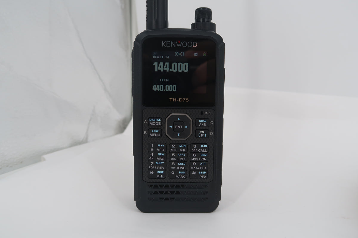 U20275 Used Kenwood TH-D75A 5W 144/244/430MHz Tri-Band Handheld Transceiver w/DSTAR