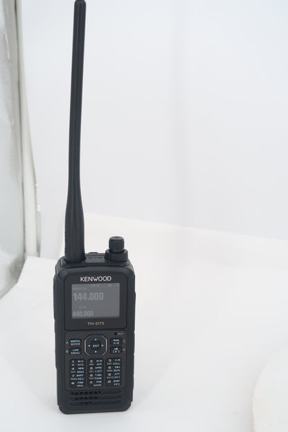 U20275 Used Kenwood TH-D75A 5W 144/244/430MHz Tri-Band Handheld Transceiver w/DSTAR