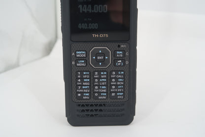 U20275 Used Kenwood TH-D75A 5W 144/244/430MHz Tri-Band Handheld Transceiver w/DSTAR