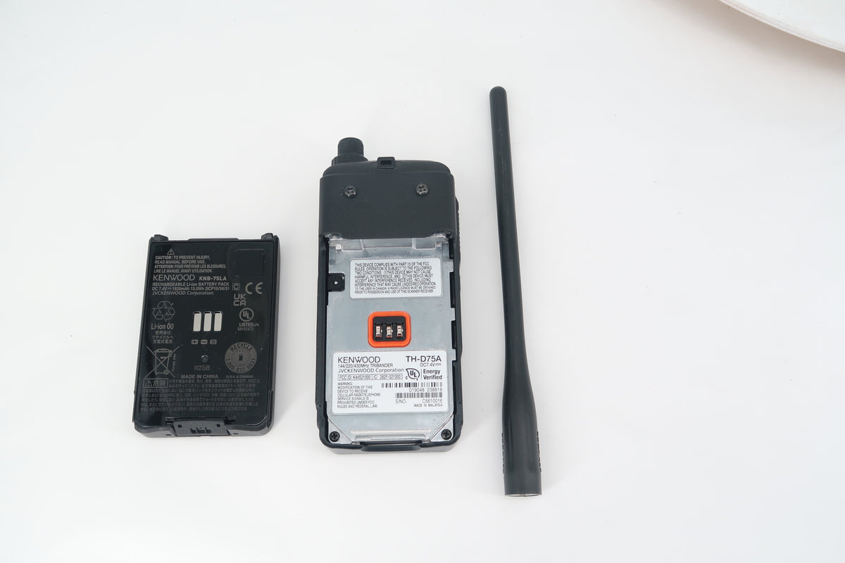 U20275 Used Kenwood TH-D75A 5W 144/244/430MHz Tri-Band Handheld Transceiver w/DSTAR