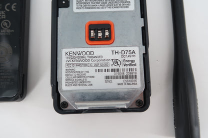 U20275 Used Kenwood TH-D75A 5W 144/244/430MHz Tri-Band Handheld Transceiver w/DSTAR