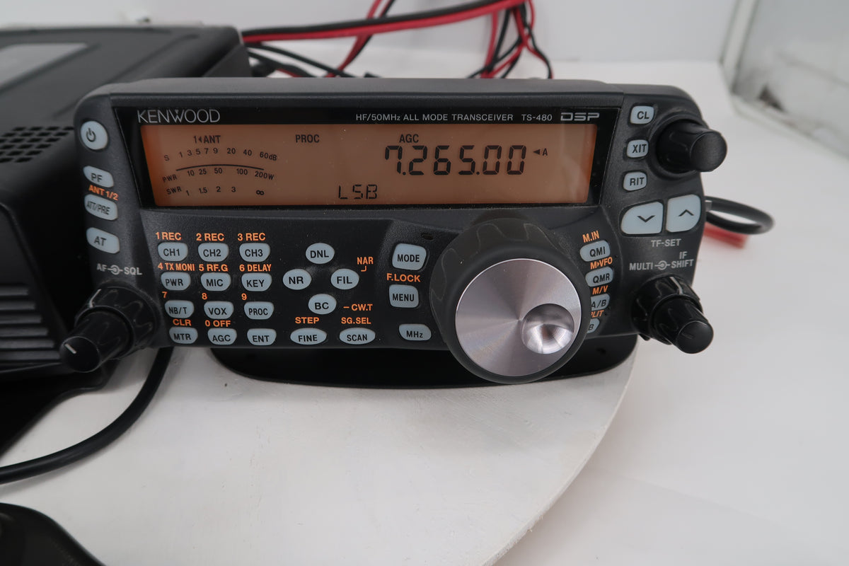 U20276 Used Kenwood TS-480HX 200W HF/50MHz All Mode Transceiver DSP w/RT Systems Cable and MB-480M