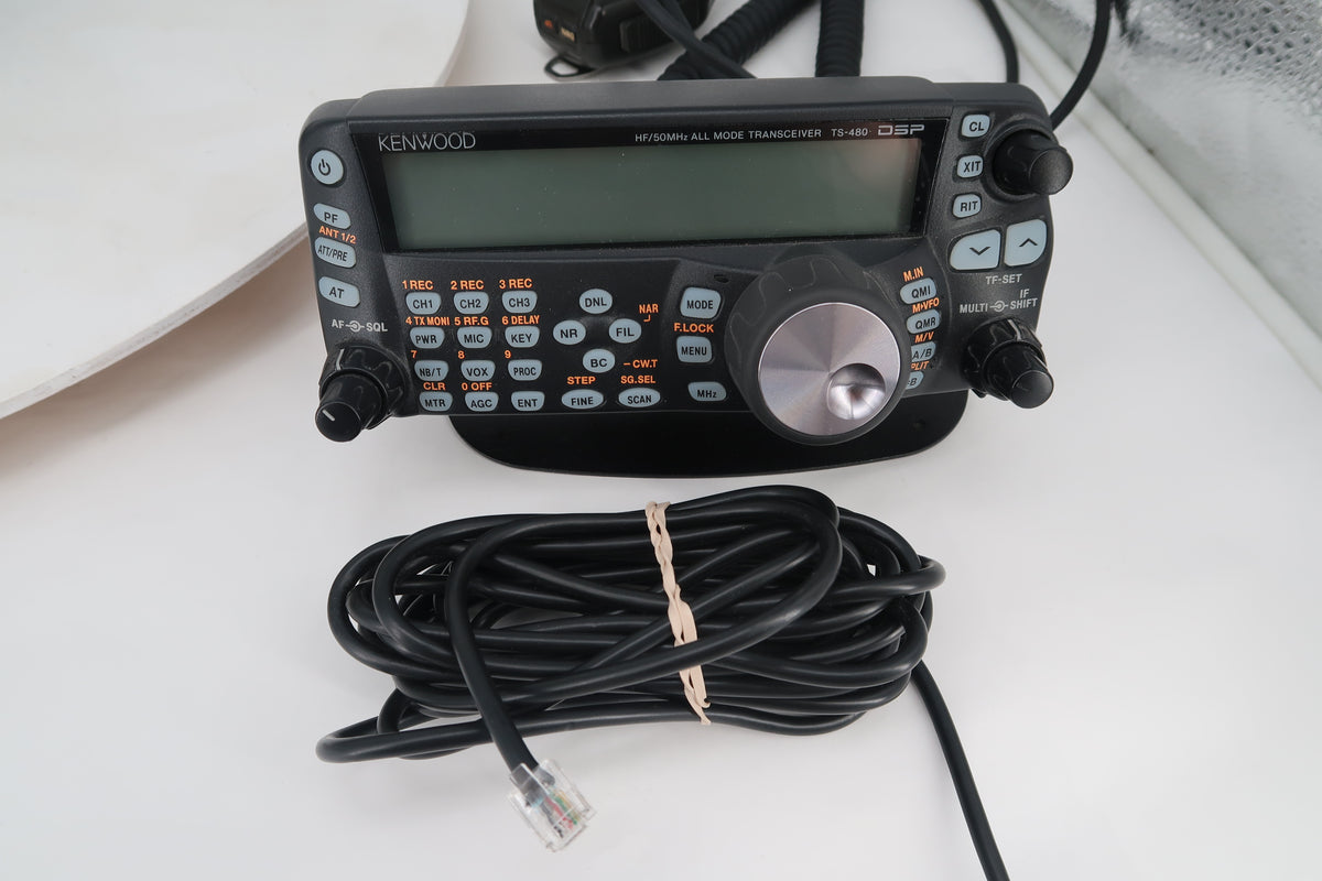 U20276 Used Kenwood TS-480HX 200W HF/50MHz All Mode Transceiver DSP w/RT Systems Cable and MB-480M