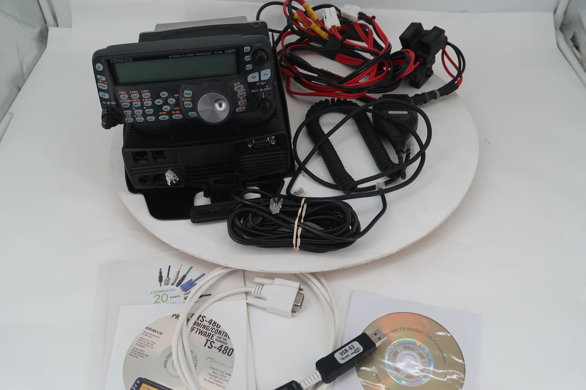 U20276 Used Kenwood TS-480HX 200W HF/50MHz All Mode Transceiver DSP w/RT Systems Cable and MB-480M