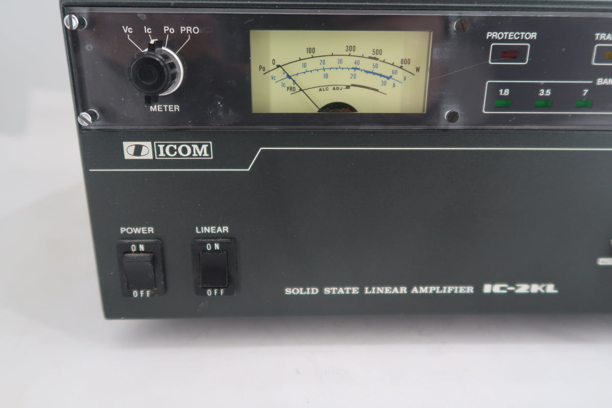 U20318 Used ICOM IC-2KL 500W Linear Amplifier w/10-12M Conversion & IC-2KLPS Power Supply Station