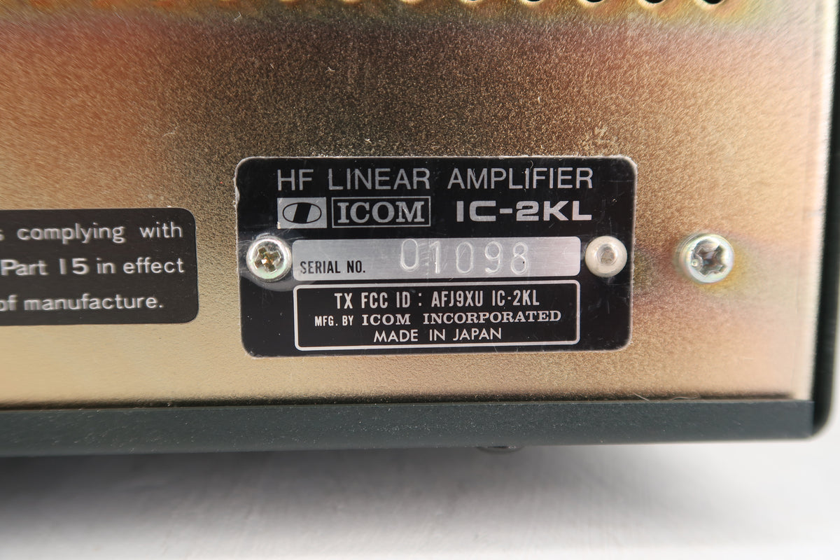 U20318 Used ICOM IC-2KL 500W Linear Amplifier w/10-12M Conversion & IC-2KLPS Power Supply Station