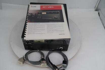 U20318 Used ICOM IC-2KL 500W Linear Amplifier w/10-12M Conversion & IC-2KLPS Power Supply Station