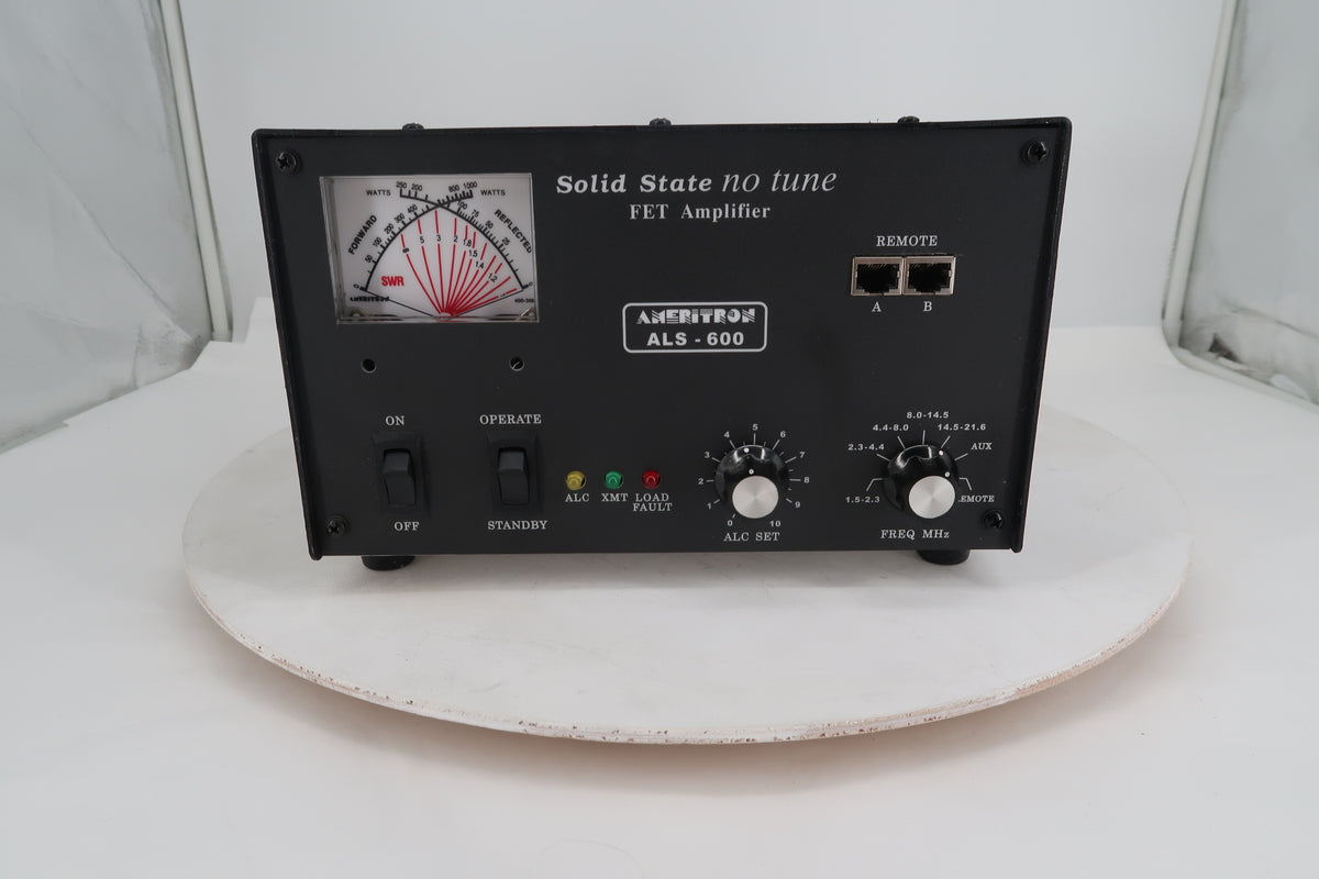 U20326 Used Ameritron AL-600 Solid State 600W Amplifier & AL-600PS Heavy-Duty Power Supply