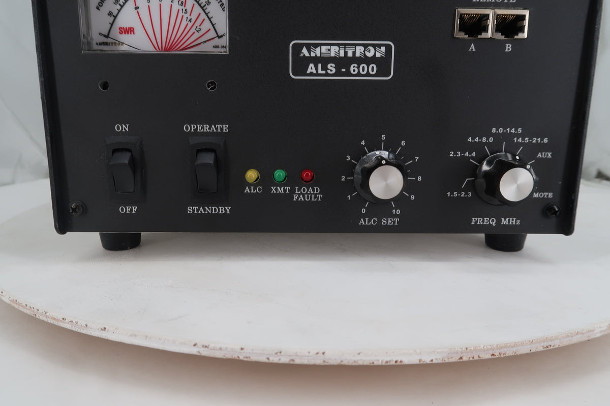 U20326 Used Ameritron AL-600 Solid State 600W Amplifier & AL-600PS Heavy-Duty Power Supply