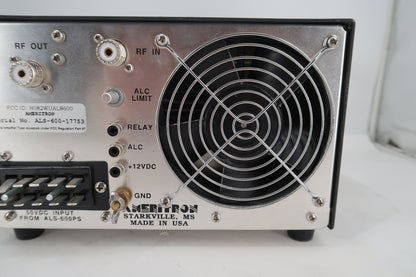 U20326 Used Ameritron AL-600 Solid State 600W Amplifier & AL-600PS Heavy-Duty Power Supply