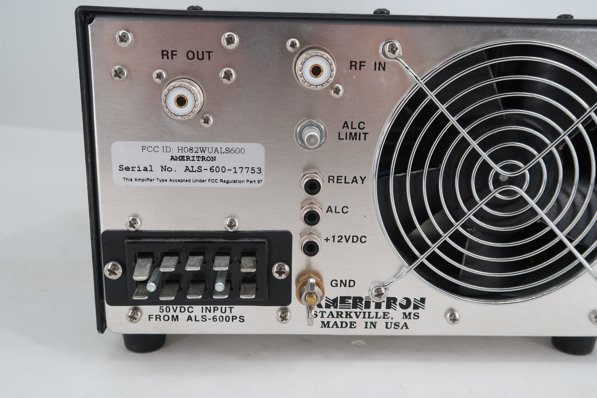 U20326 Used Ameritron AL-600 Solid State 600W Amplifier & AL-600PS Heavy-Duty Power Supply