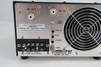 U20326 Used Ameritron AL-600 Solid State 600W Amplifier & AL-600PS Heavy-Duty Power Supply