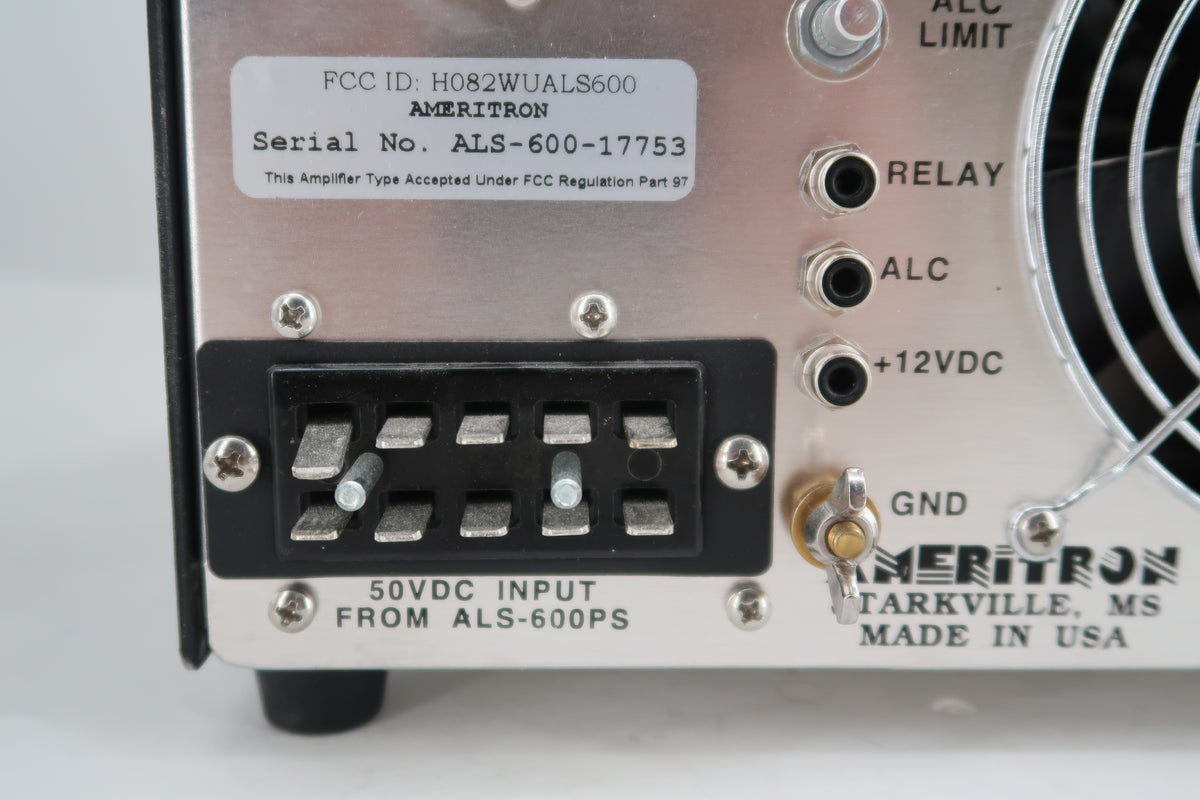 U20326 Used Ameritron AL-600 Solid State 600W Amplifier & AL-600PS Heavy-Duty Power Supply