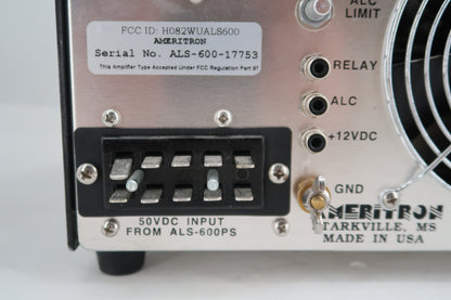 U20326 Used Ameritron AL-600 Solid State 600W Amplifier & AL-600PS Heavy-Duty Power Supply