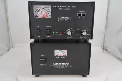 U20326 Used Ameritron AL-600 Solid State 600W Amplifier & AL-600PS Heavy-Duty Power Supply
