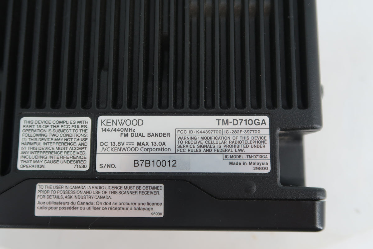 U20331 Used Kenwood TM-D710GA 144/440MHz Dual Band FM Transceiver w/Built-In GPS & TNC