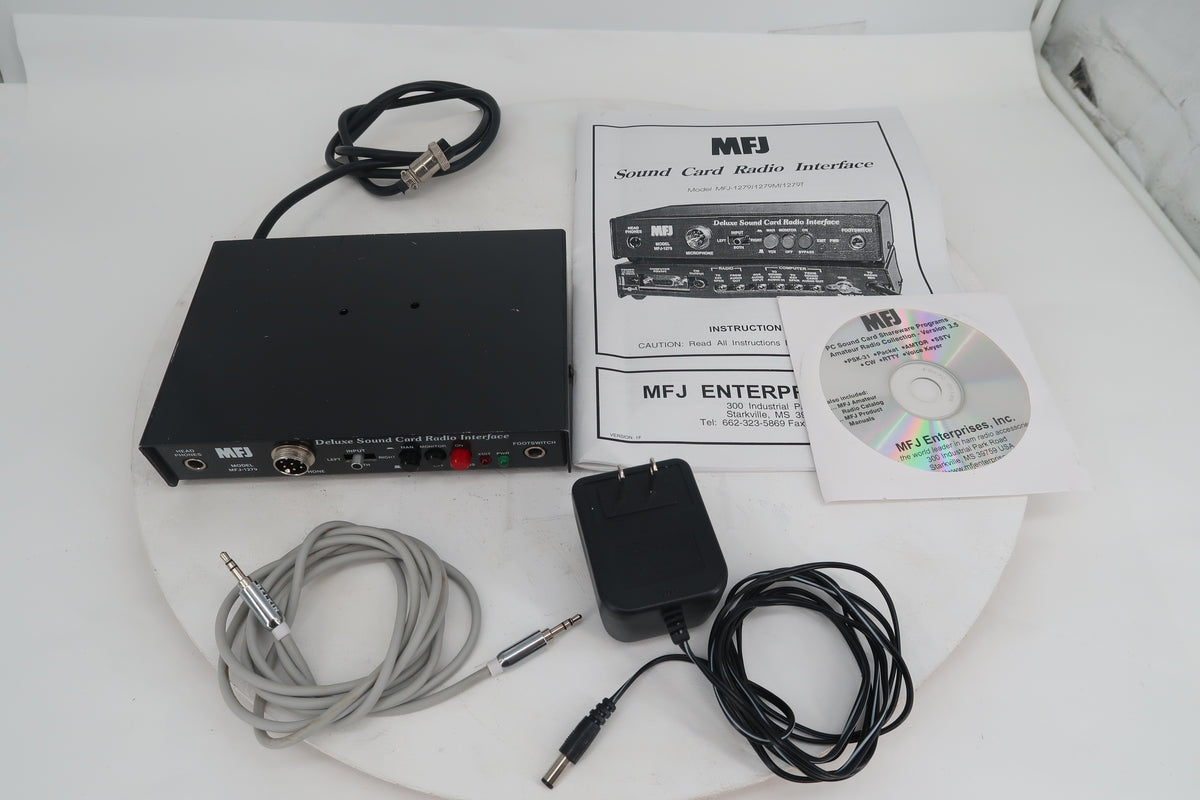 U20341 AS IS, Untested  MFJ Deluxe Sound Card Radio Interface MFJ-1279