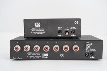 U19290 Used LDG DTS-6 Antenna Switch 6-Port w/ Remote Controller  & Power Splitters