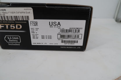 U20342 Used Yaesu FT5DR C4FM/FM 144/430MHz Dual Band Digital Handheld Transceiver
