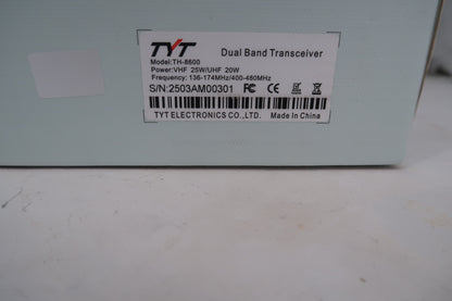 U20344 Used TYT TH-8600 VHF/UHF Dual Band Mini Mobile Radio