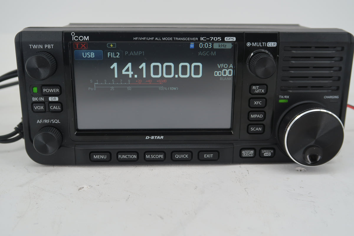 U20345 Used ICOM IC-705 HF/50/144/430MHz All-Mode w/D-STAR 10W QRP Transceiver