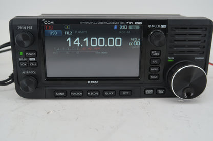 U20345 Used ICOM IC-705 HF/50/144/430MHz All-Mode w/D-STAR 10W QRP Transceiver